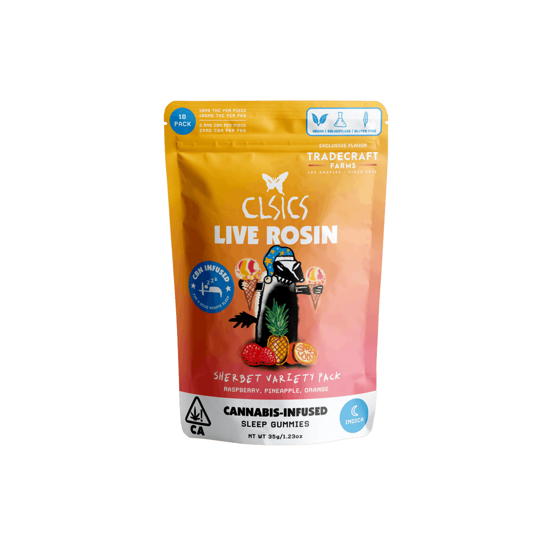 CBN Sherbet Variety Pack - 10Pk GUMMIES LIVE ROSIN INFUSED