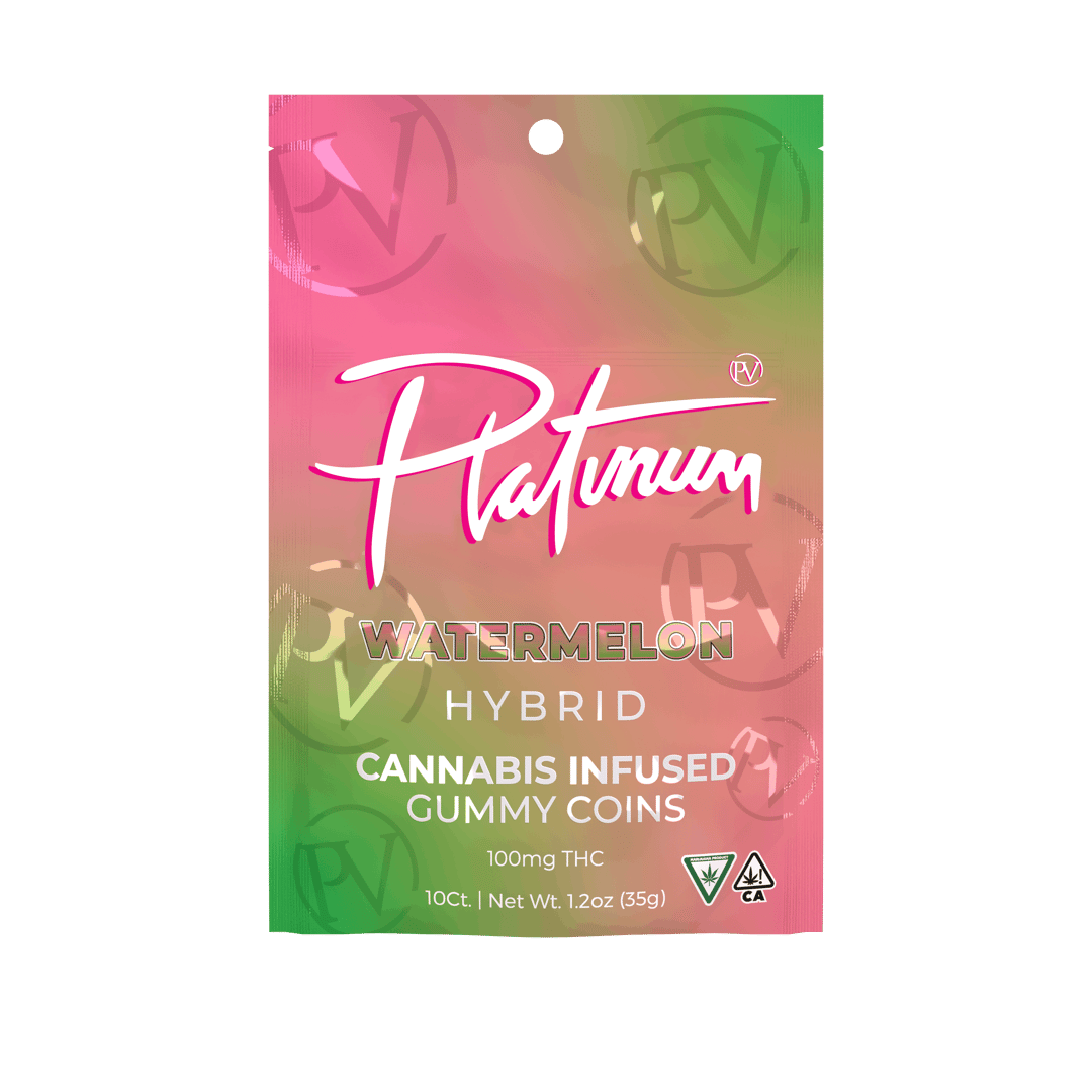 Platinum Vape 100mg Gummies - Watermelon (Hybrid)