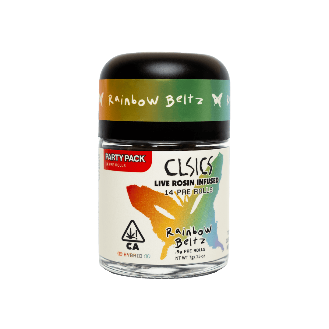 Rainbow Beltz - 14Pk .5g Rosin Infused Pre Rolls PARTY PACK