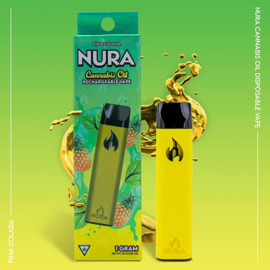 Nura Cannabis Oil 1G Disposable - Pina Colada