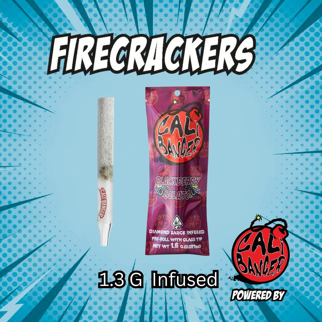 Firecracker by Cali Banger Infused Pre Roll BLACKBERRY GELATO - 1.3 Gr