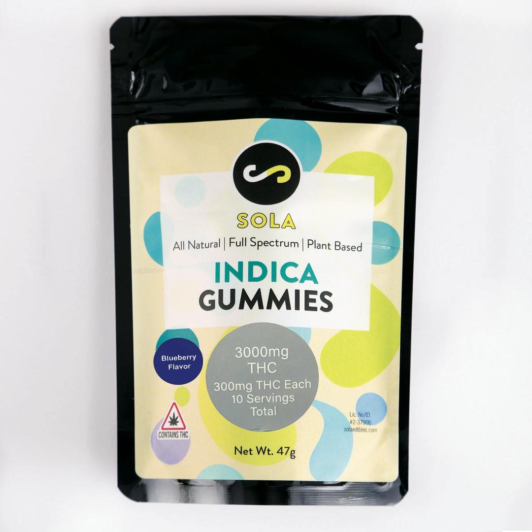3000mg Indica Gummies - Blueberry Flavor Pack
