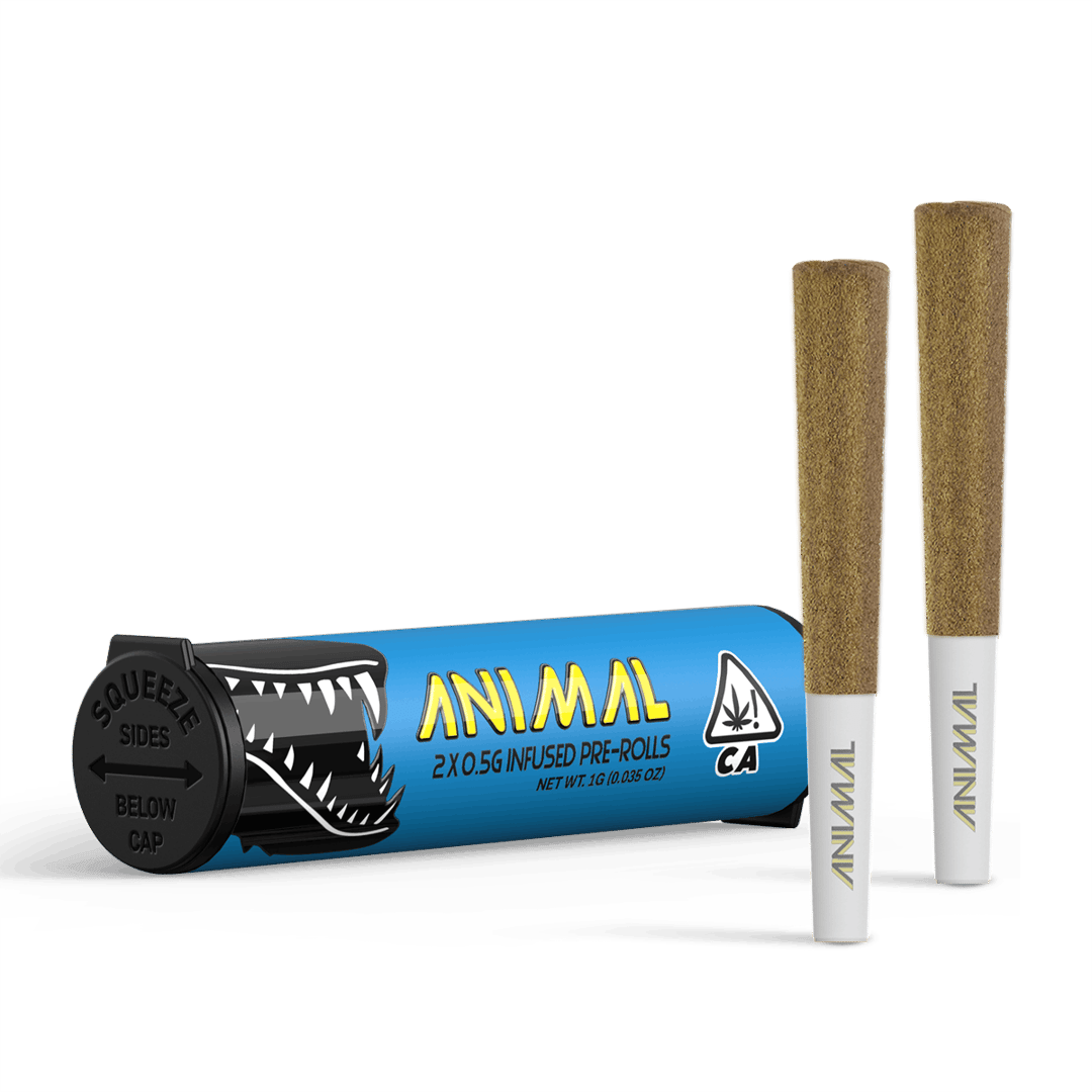 ANIMAL - 2x .5G SUPER INFUSED PRE ROLL PACK - BLUEBERRY PIE