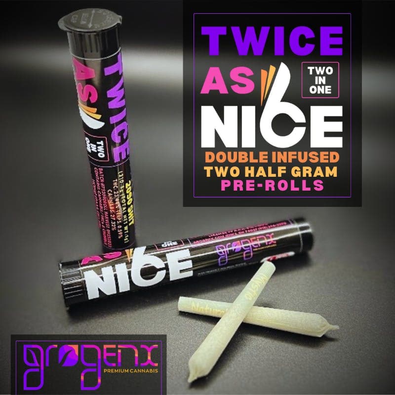 GroGenx - TWICE AS NICE - (2) 0.5g DOUBLE INFUSED PRE-ROLLS - 2090 SH!T