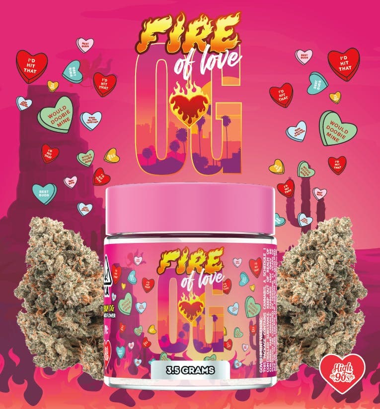 High 90s : Fire of Love OG 3.5g Flower