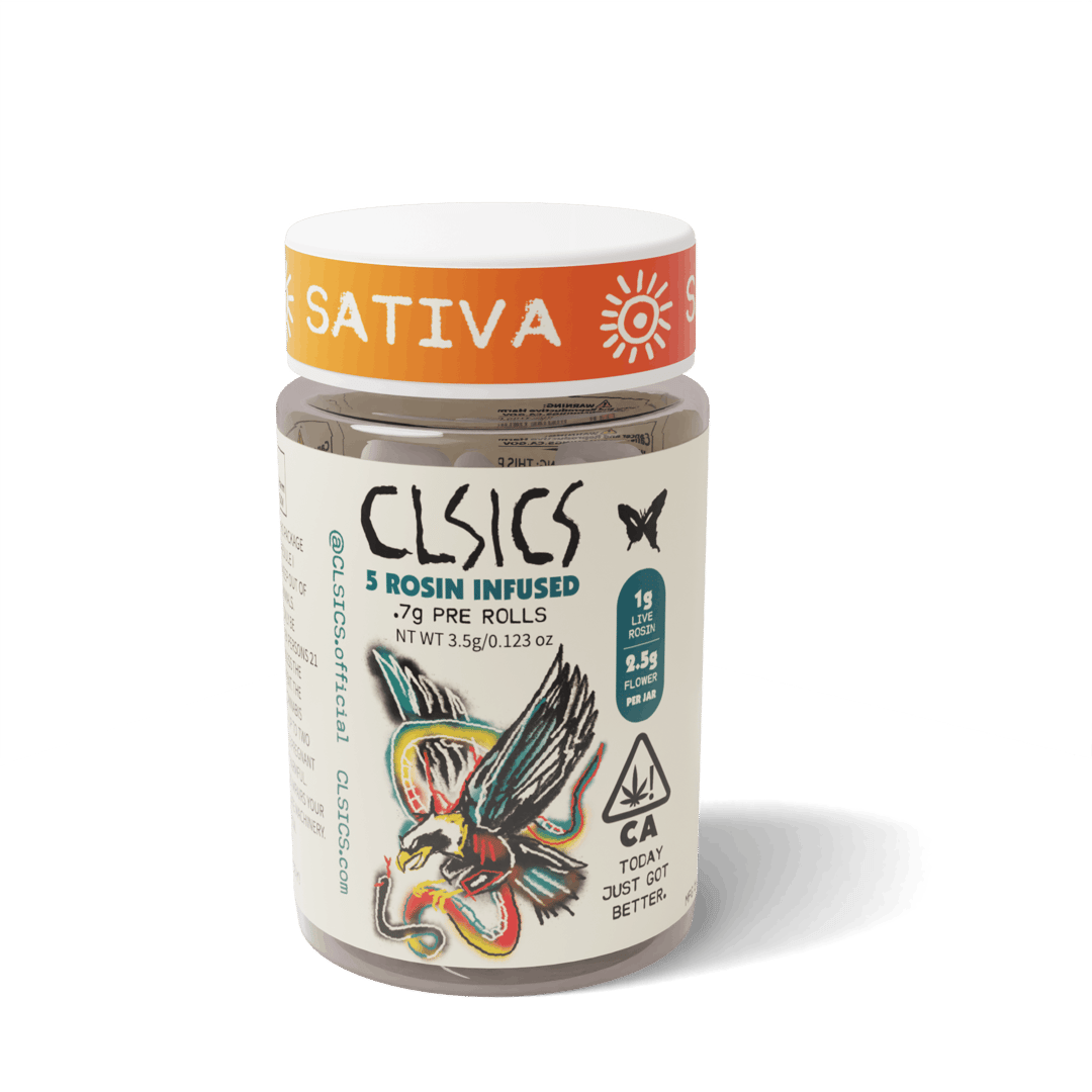 Clockwork Lemon - 5Pk .7g Rosin Infused Pre Rolls