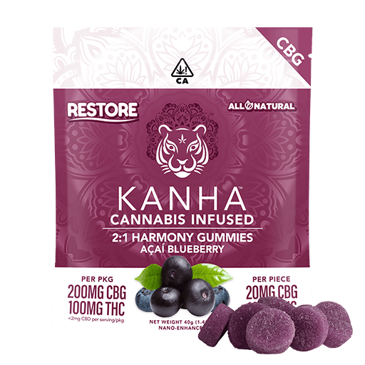 KANHA | Harmony | 2:1 CBG:THC | Açaí Blueberry | 200mg CBG/100mg THC
