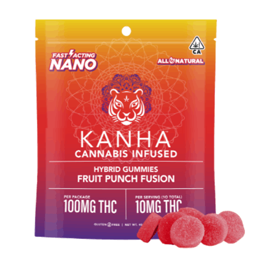 KANHA | NANO | Fruit Punch Fusion | Hybrid | 100mg THC | 10-pack