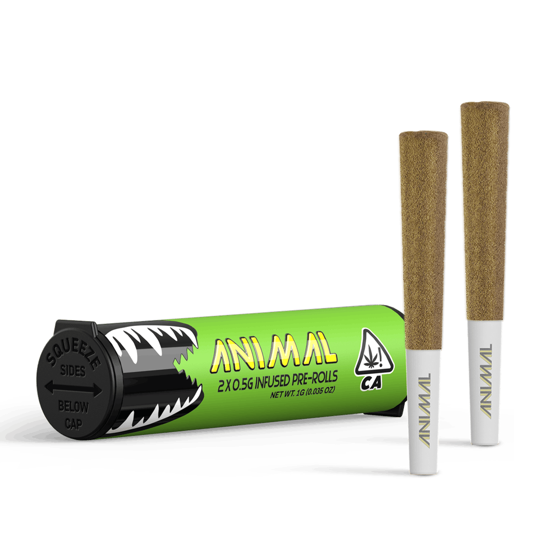 ANIMAL - 2x .5G SUPER INFUSED PRE ROLL PACK - APPLE POP