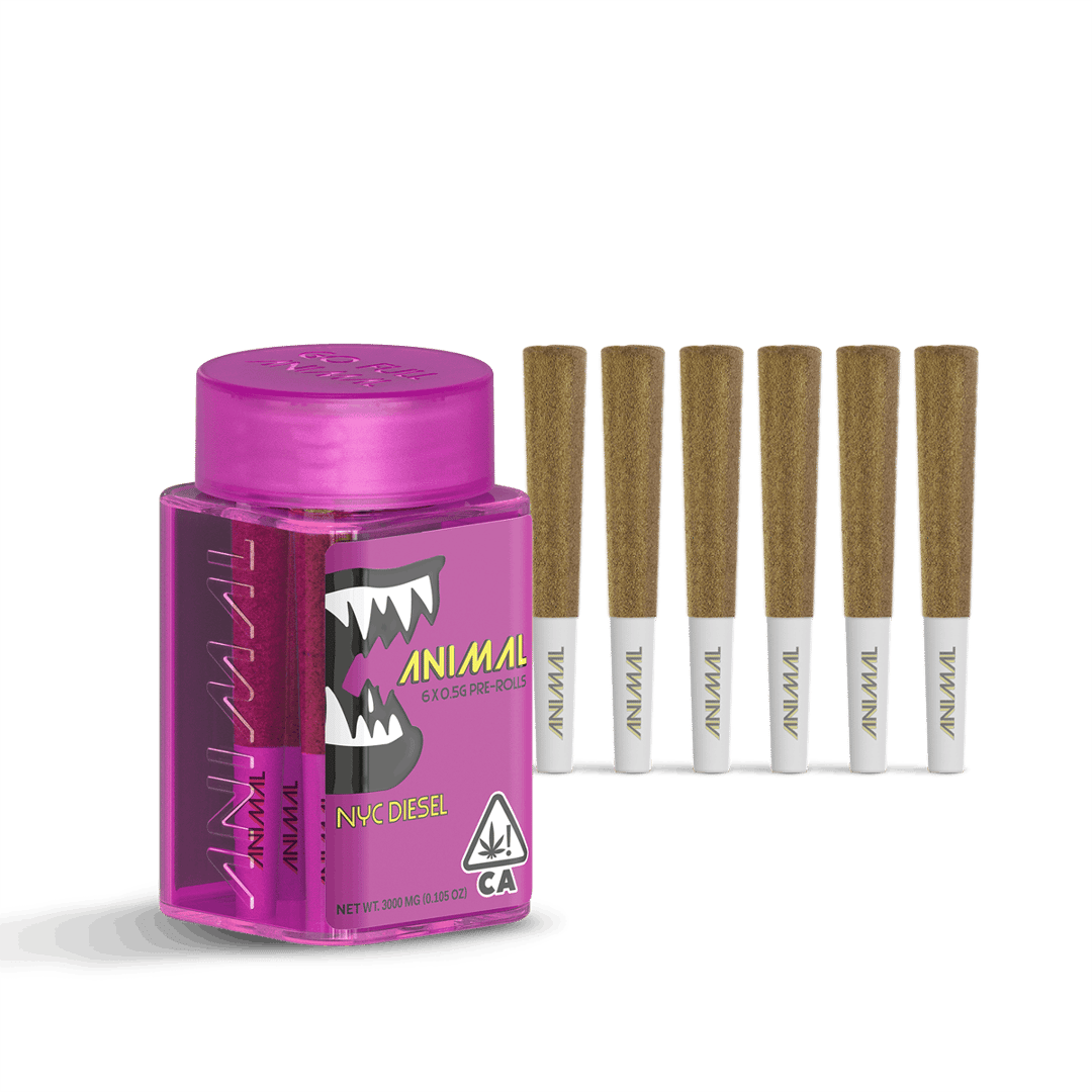 ANIMAL - 6x .5G SUPER INFUSED PRE ROLL PACK - NYC DIESEL