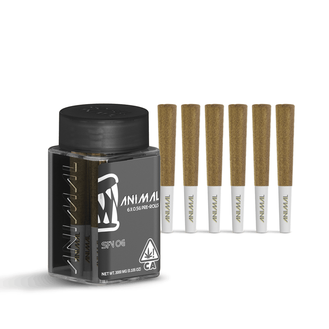 ANIMAL - 6x .5G SUPER INFUSED PRE ROLL PACK - SFV OG