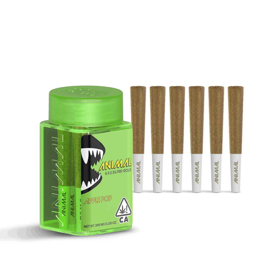 ANIMAL - 6x .5G SUPER INFUSED PRE ROLL PACK - APPLE POP
