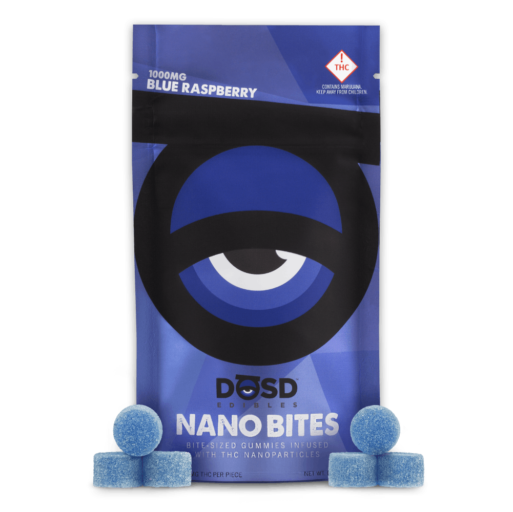 Nano Bites - Blue Raspberry 1000mg, Hybrid Enhanced