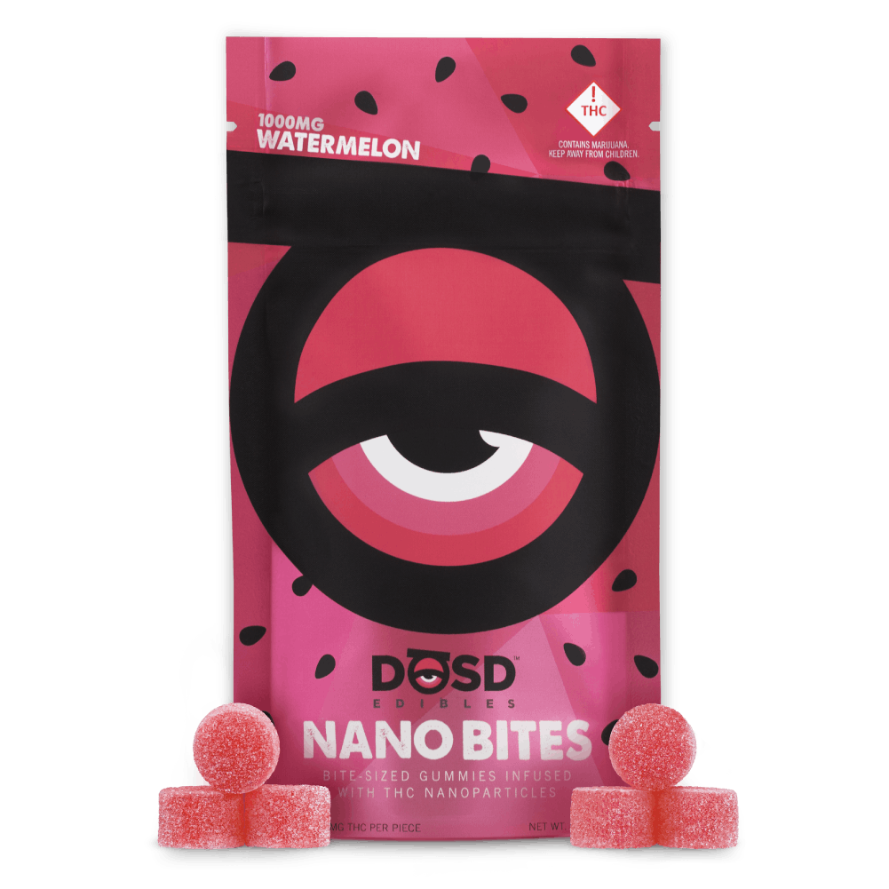 Nano Bites - Watermelon 1000mg, Sativa Enhanced