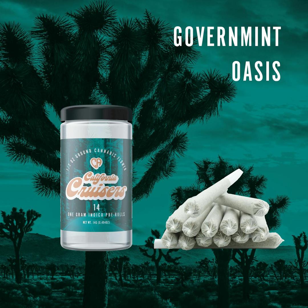 California Cruisers | GovernMint Oasis | 14x 1g Pre Rolls | Indica