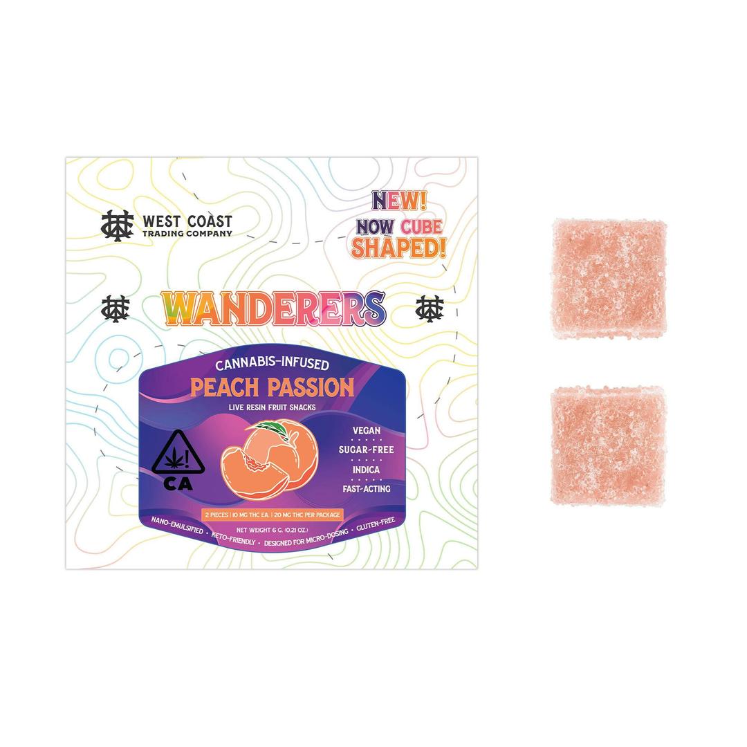 Wanderers Sugar-Free Vegan Gummies | Peach Passion | 2ct
