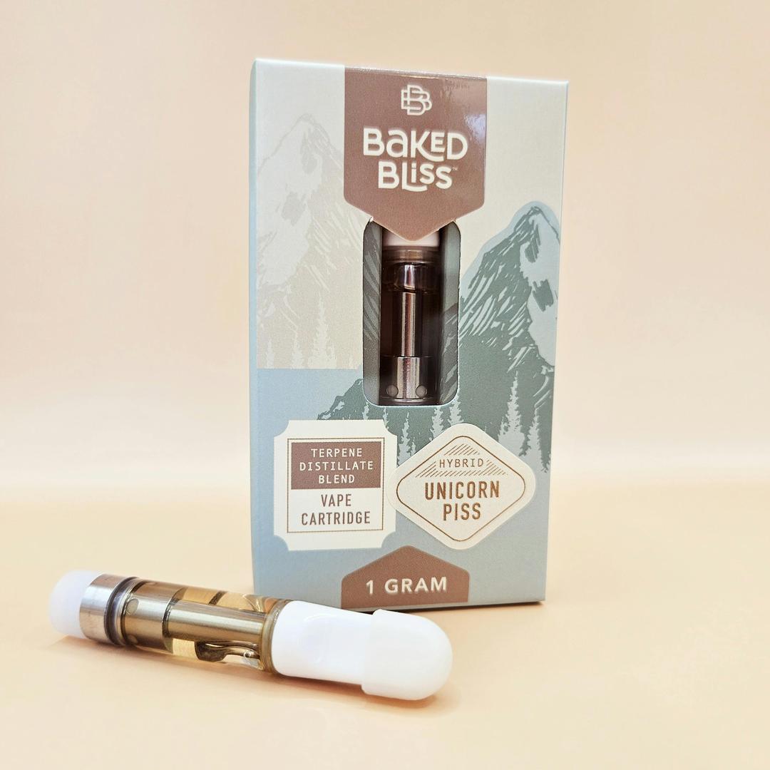 Baked Bliss 1g Unicorn Piss Distillate Cartridge