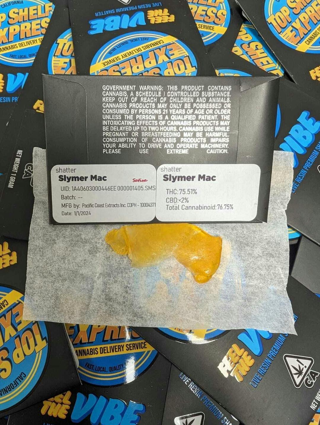 Slymer Mac Shatter (1g) **NEW LOWER PRICE 20g or 6/$100*
