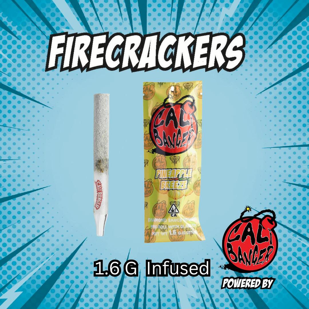 Firecracker by Cali Banger Infused Pre Roll PINEAPPLE BREEZE - 1.6 Gr