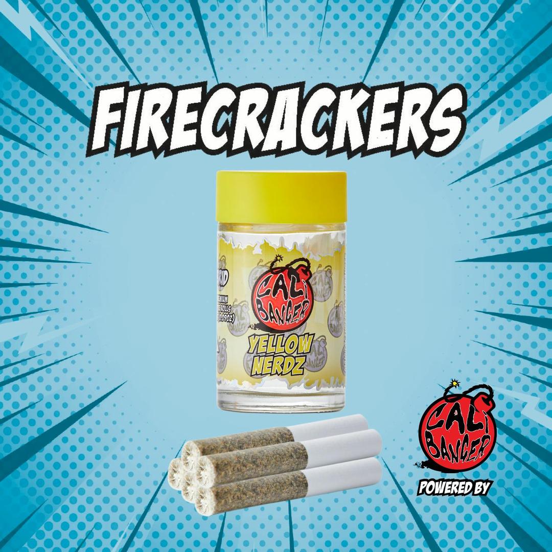 Firecracker by Cali Banger NON Infused YELLOW NERDZ 5 x 0.6 - 3.0 Gr