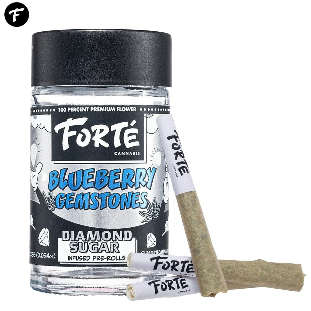 Blueberry Gemstones Diamond Sugar Infused Pre-Rolls [5pk]