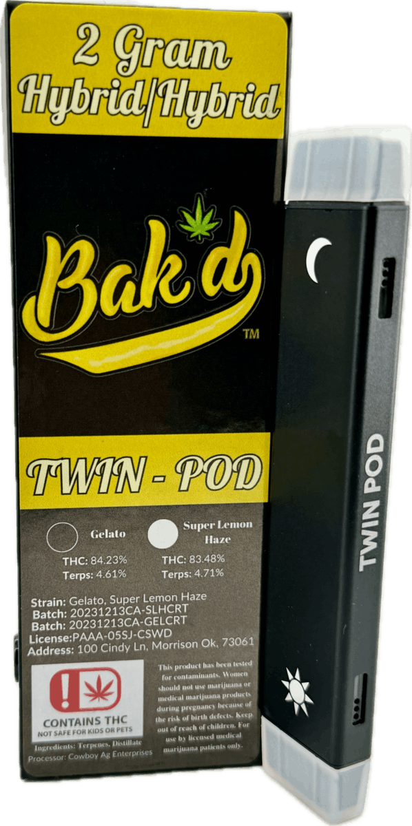 Bak'd 2G Disposable Hybrid/Hybrid (Banana Runtz/Orange Cookies)