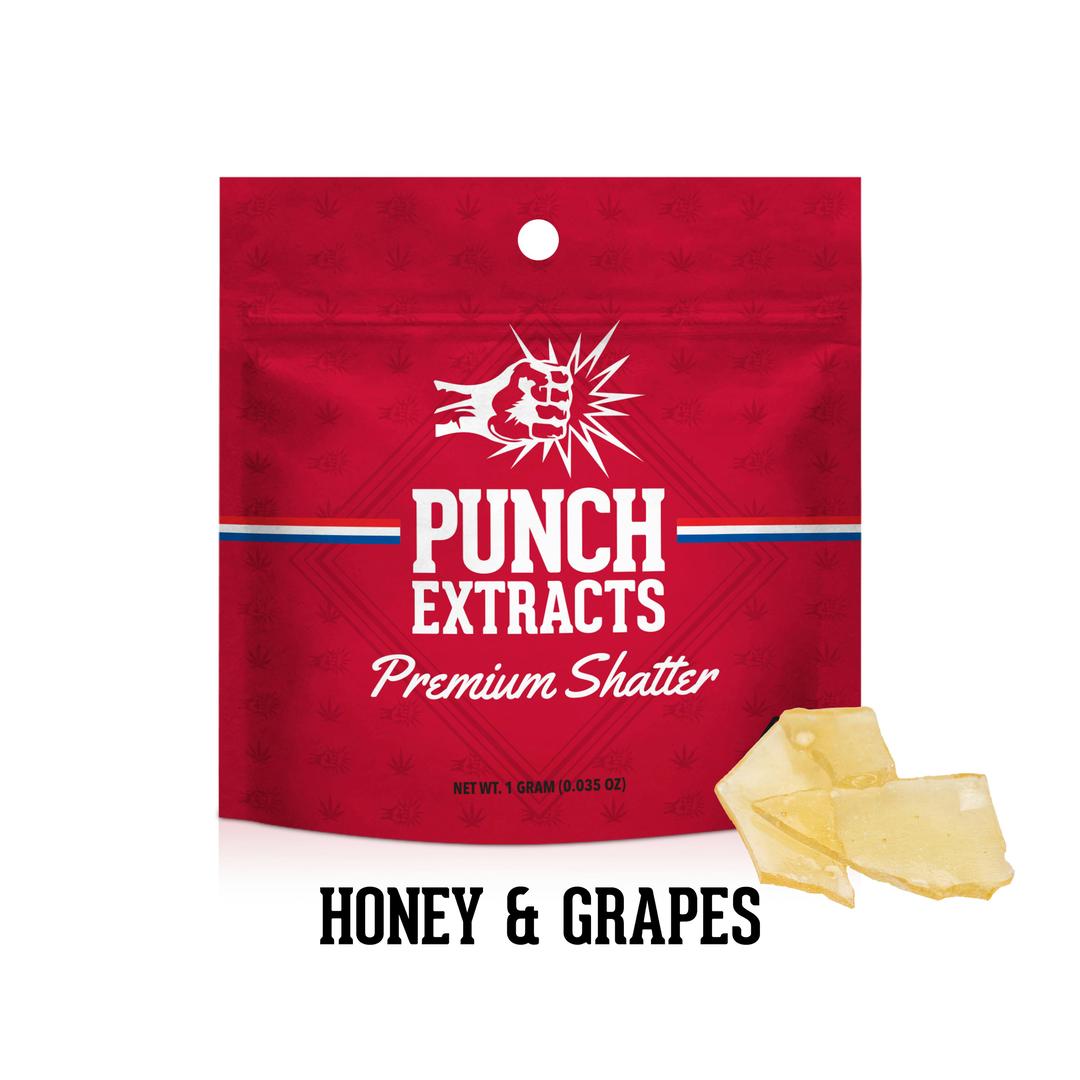 Punch - BHO Shatter - Honey & Grapes (1g)