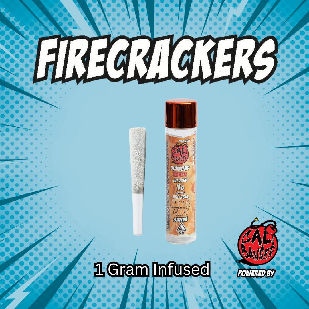Firecracker by Cali Banger Infused Pre Roll MANGO CAKE - 1.0 Gr
