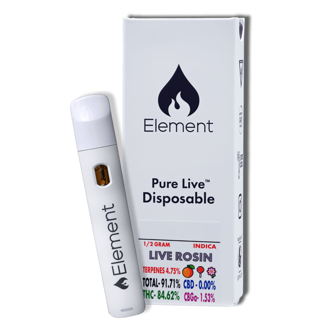 Element Pure Live Rosin Disposable 0.5G - Wedding Pie