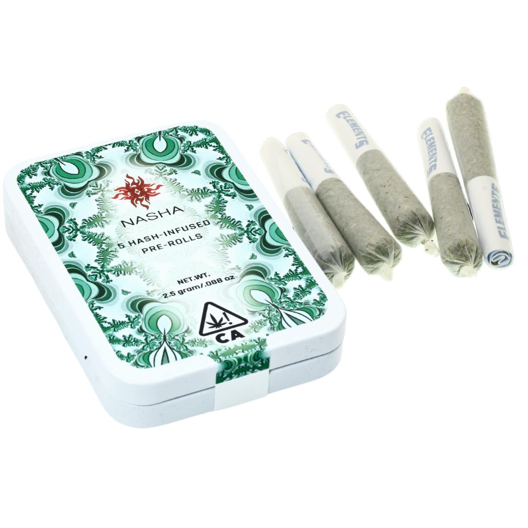Hash Infused PreRolls - 5 pack - Papaya Punch x Banana OG