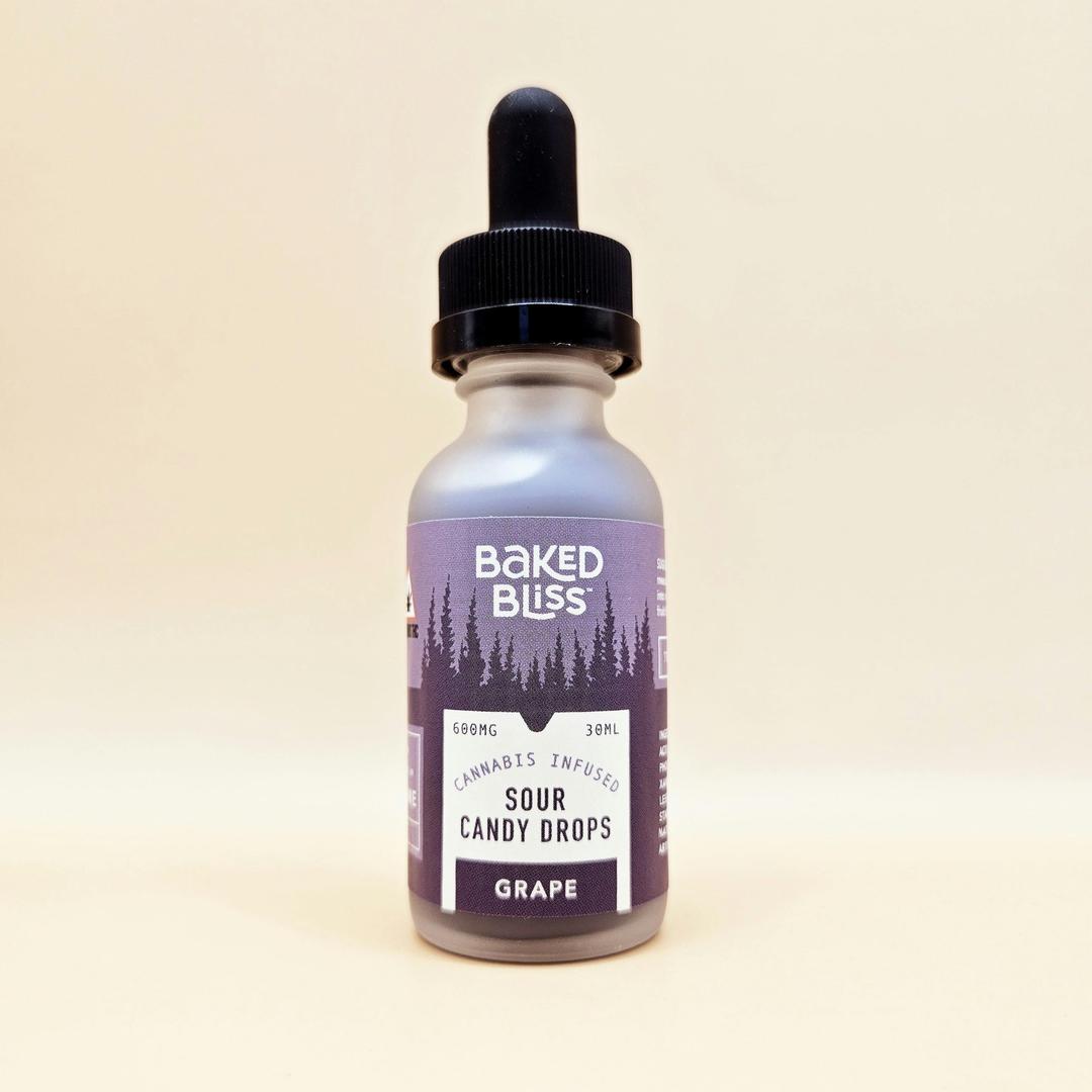 Baked Bliss 600mg Grape Sour Candy Drops