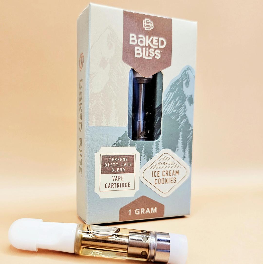 Baked Bliss 1g Ice Cream Cookies Distillate Cartridge