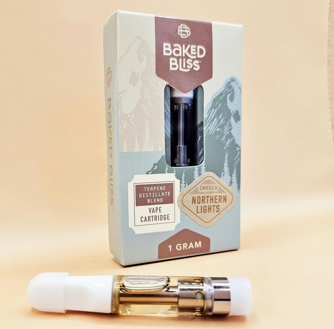 Baked Bliss 1g Northern Lights Distillate Cartridge