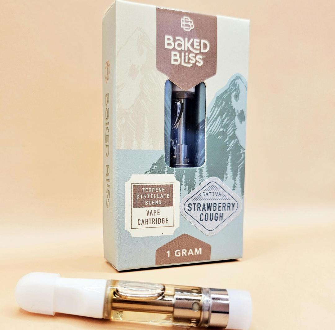 Baked Bliss 1g Strawberry Cough Distillate Cartridge