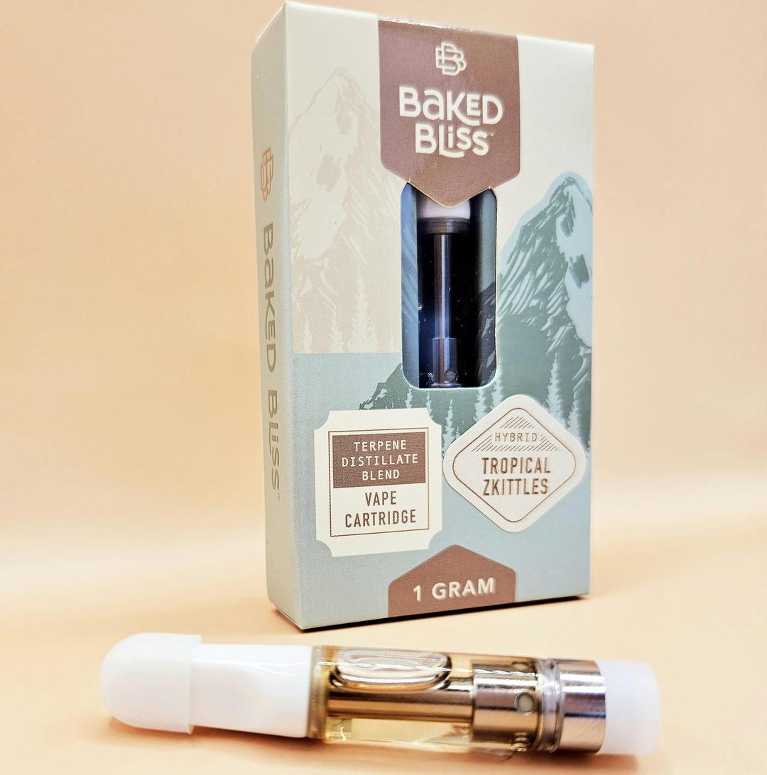 Baked Bliss 1g Tropical Zkittles Distillate Cartridge