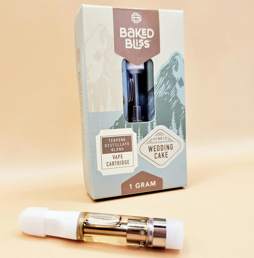 Baked Bliss 1g Wedding Cake Distillate Cartridge