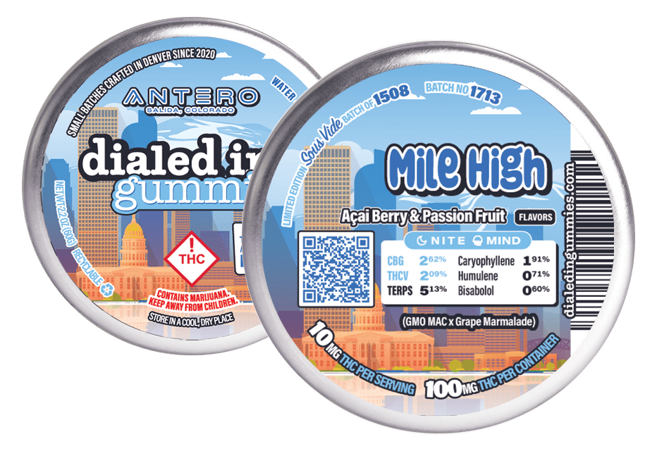 Mile High | Gummies | 10 pieces per tin | 100mg THC | Hybrid