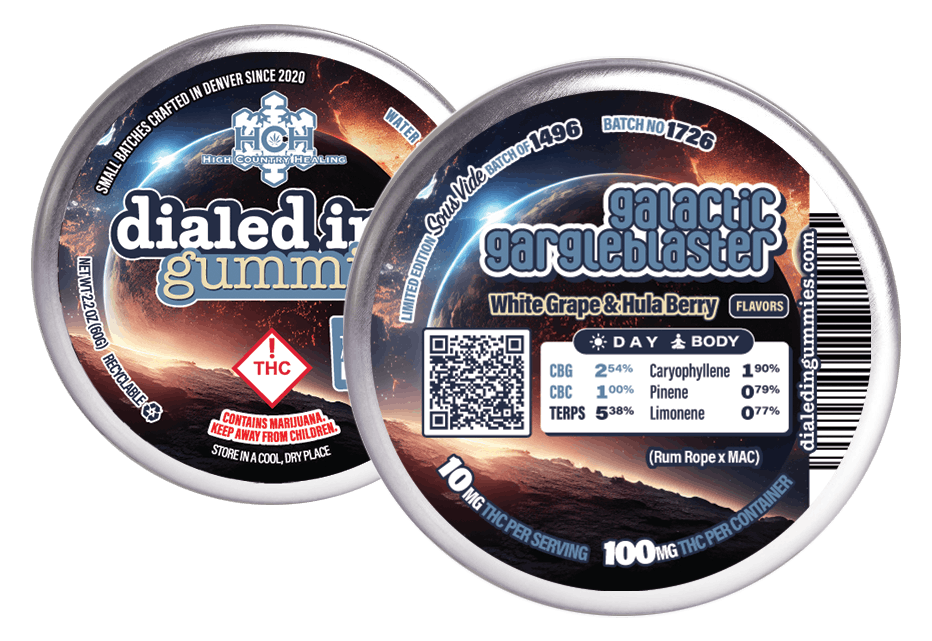 Galactic Gargleblaster | Gummies | 10 pieces per tin | 100mg THC