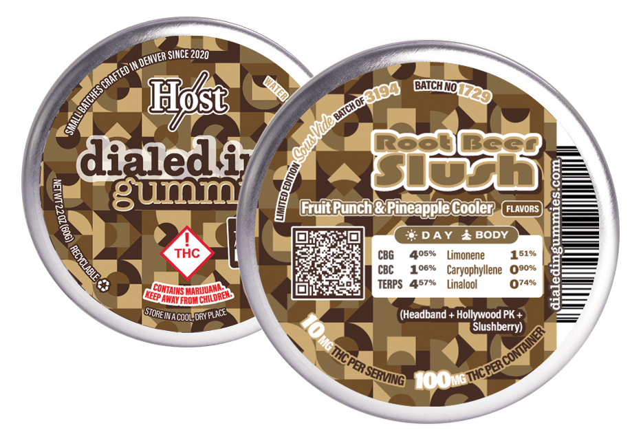 Root Beer Slush | Gummies | 10 pieces per tin | 100mg THC