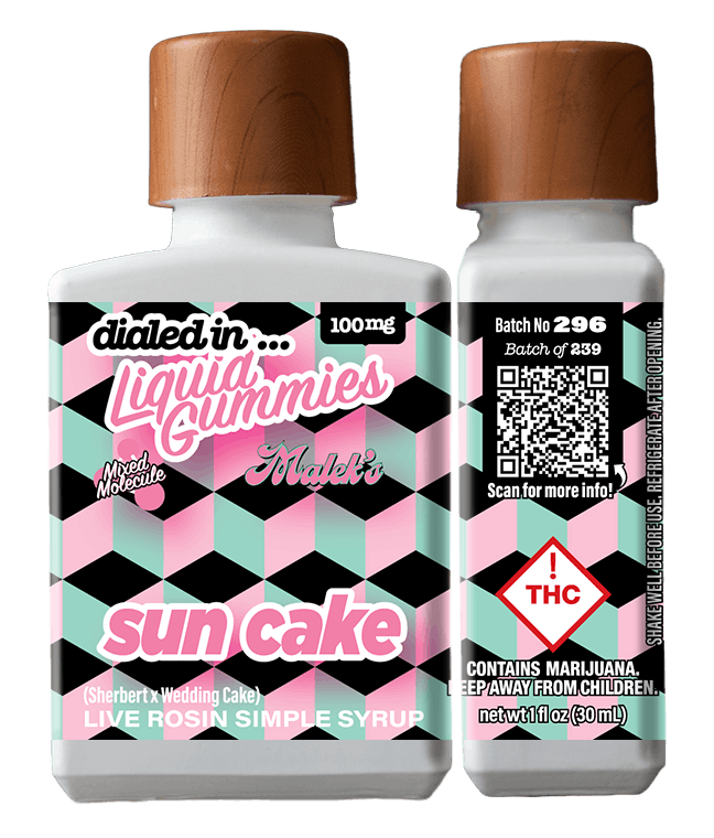 Sun Cake | Rec Liquid Gummies | 1 bottle, 10 doses | 100mg THC