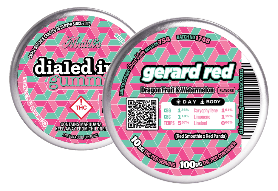 Gerard Red | Gummies | 10 pieces per tin | 100mg THC