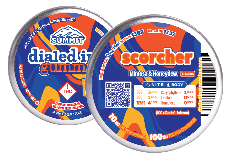 Scorcher | Gummies | 10 pieces per tin | 100mg THC
