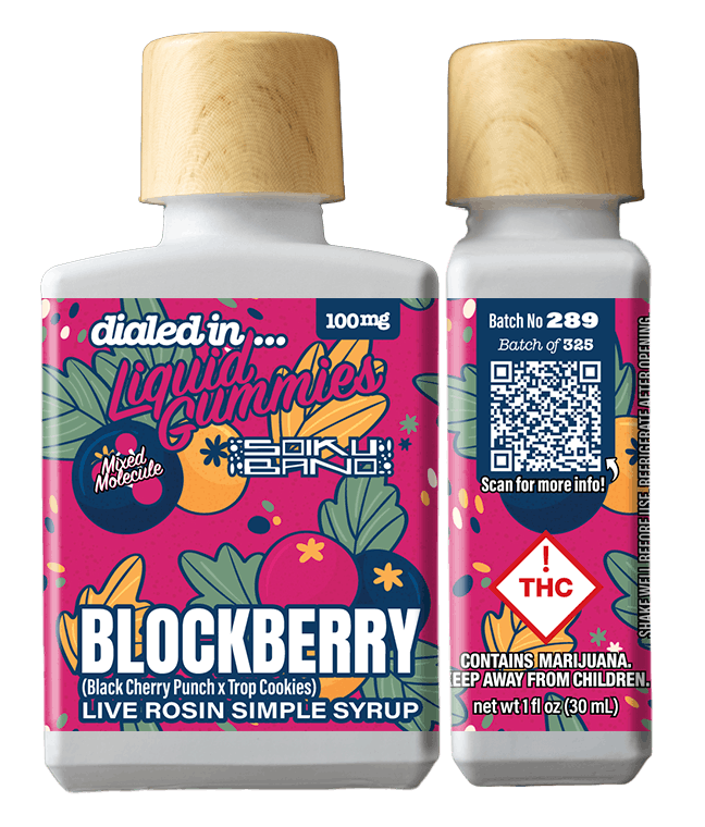Blockberry | Rec Liquid Gummies | 1 bottle, 10 doses | 100mg THC