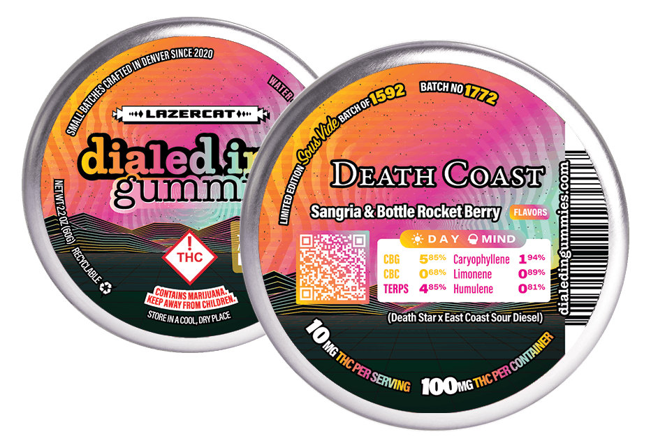 Death Coast | Gummies | 10 pieces per tin | 100mg THC