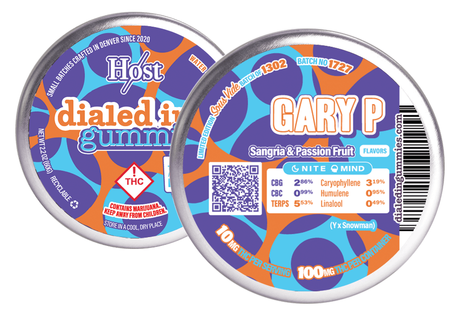 Gary P | Gummies | 10 pieces per tin | 100mg THC