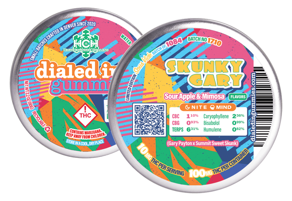 Skunky Gary | Gummies | 10 pieces per tin | 100mg THC