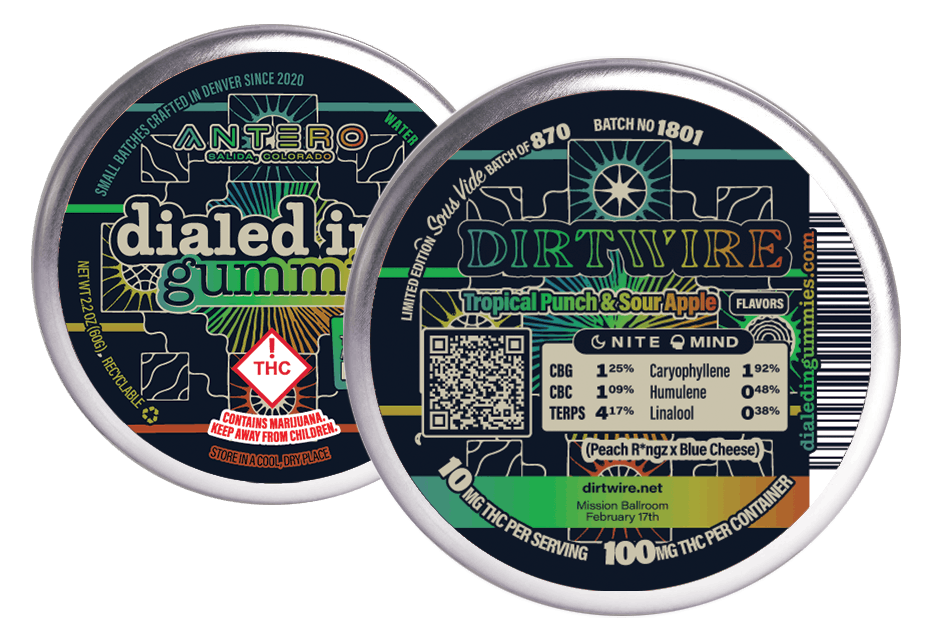Dirtwire | Gummies | 10 pieces per tin | 100mg THC