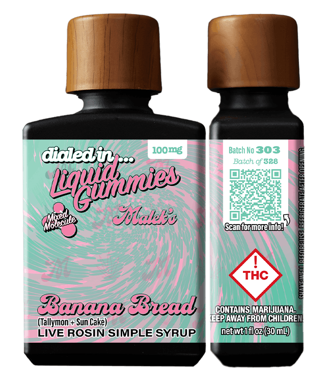 Banana Bread | Rec Liquid Gummies | 1 bottle, 10 doses | 100mg THC