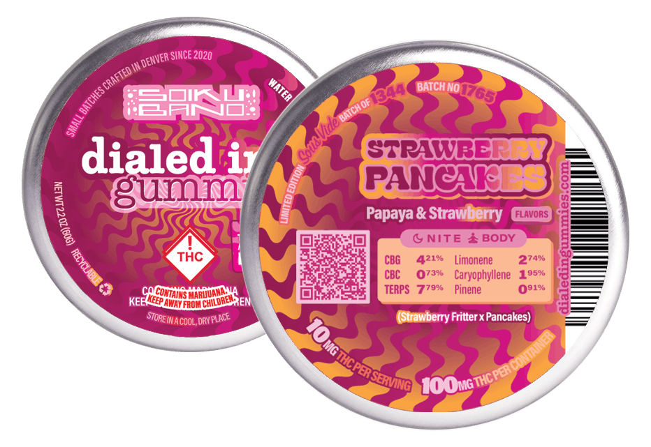 Strawberry Pancakes | Gummies | 10 pieces per tin | 100mg THC
