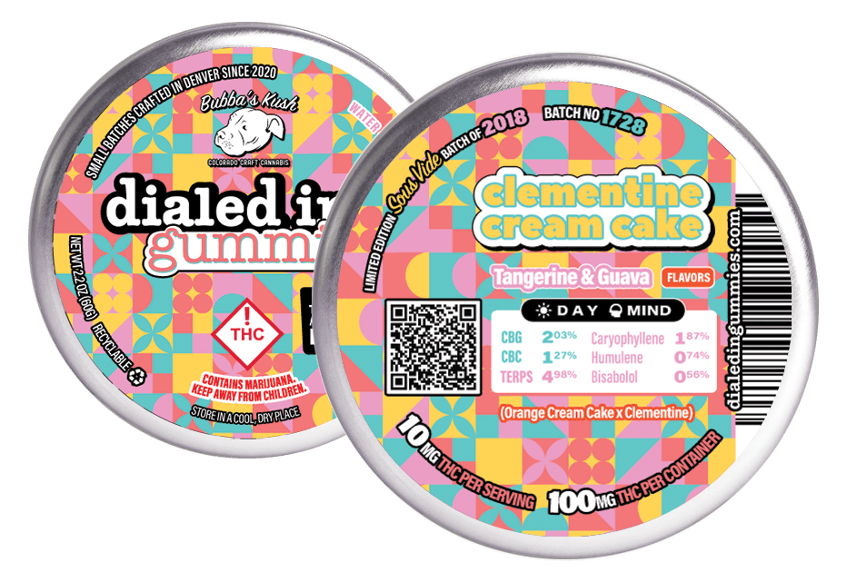 Clementine Cream Cake | Gummies | 10 pieces per tin | 100mg THC